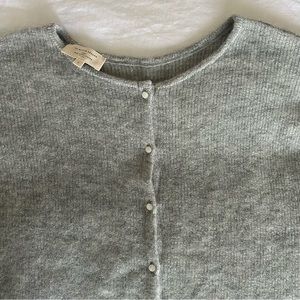 Like new Sézane gaspard jumper cardigan, mottled grey, S